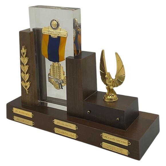 1970 Indiana State Rifle and Pistol Assn Shooting Award Trophy Display - Picture 12 of 14